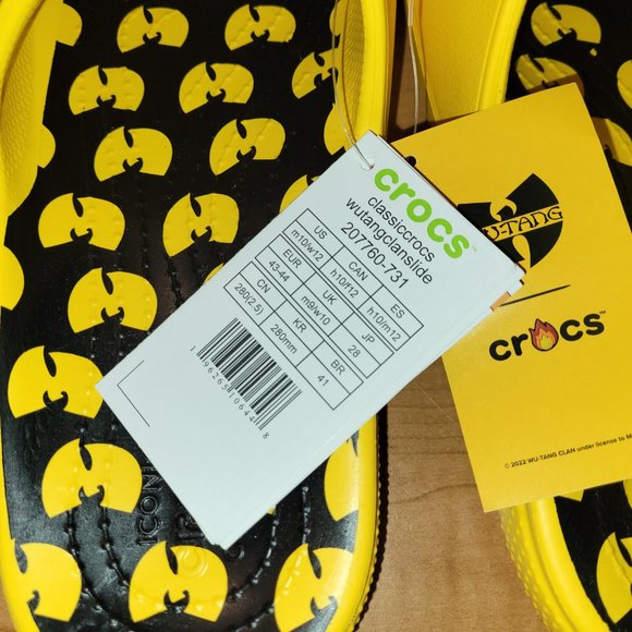 Wutang Croc Slide NWT M10 W 12 main image 7